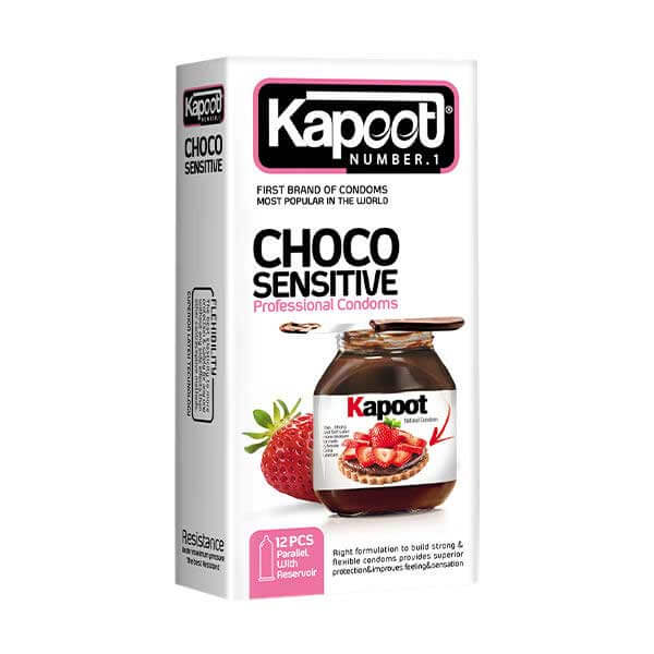 کاندوم کاپوت مدل Choco Sensitive بسته 12 عددی